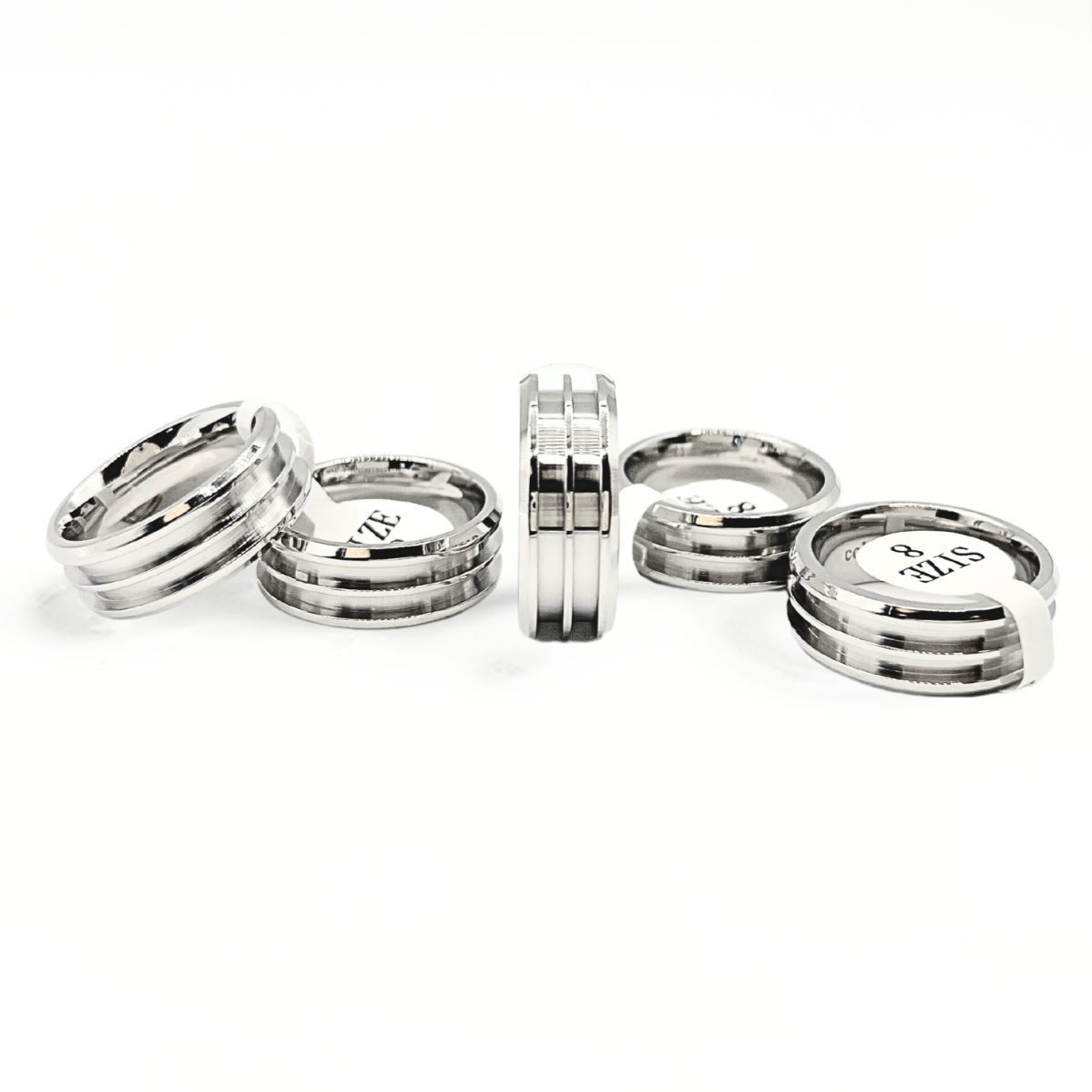 5 Pack Cobalt Chromium Double-Channel Ring Blanks - Patrick Adair Supplies