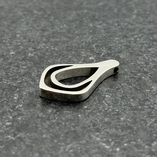 Sterling Silver Pointed Teardrop Pendant Blank - Patrick Adair Supplies