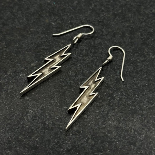 Sterling Silver Lightning Bolt Earring Blanks - Patrick Adair Supplies