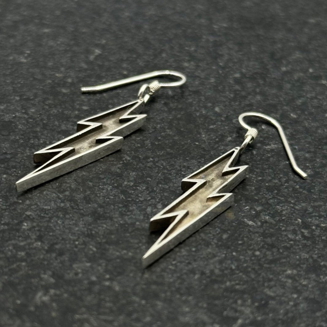Sterling Silver Lightning Bolt Earring Blanks - Patrick Adair Supplies