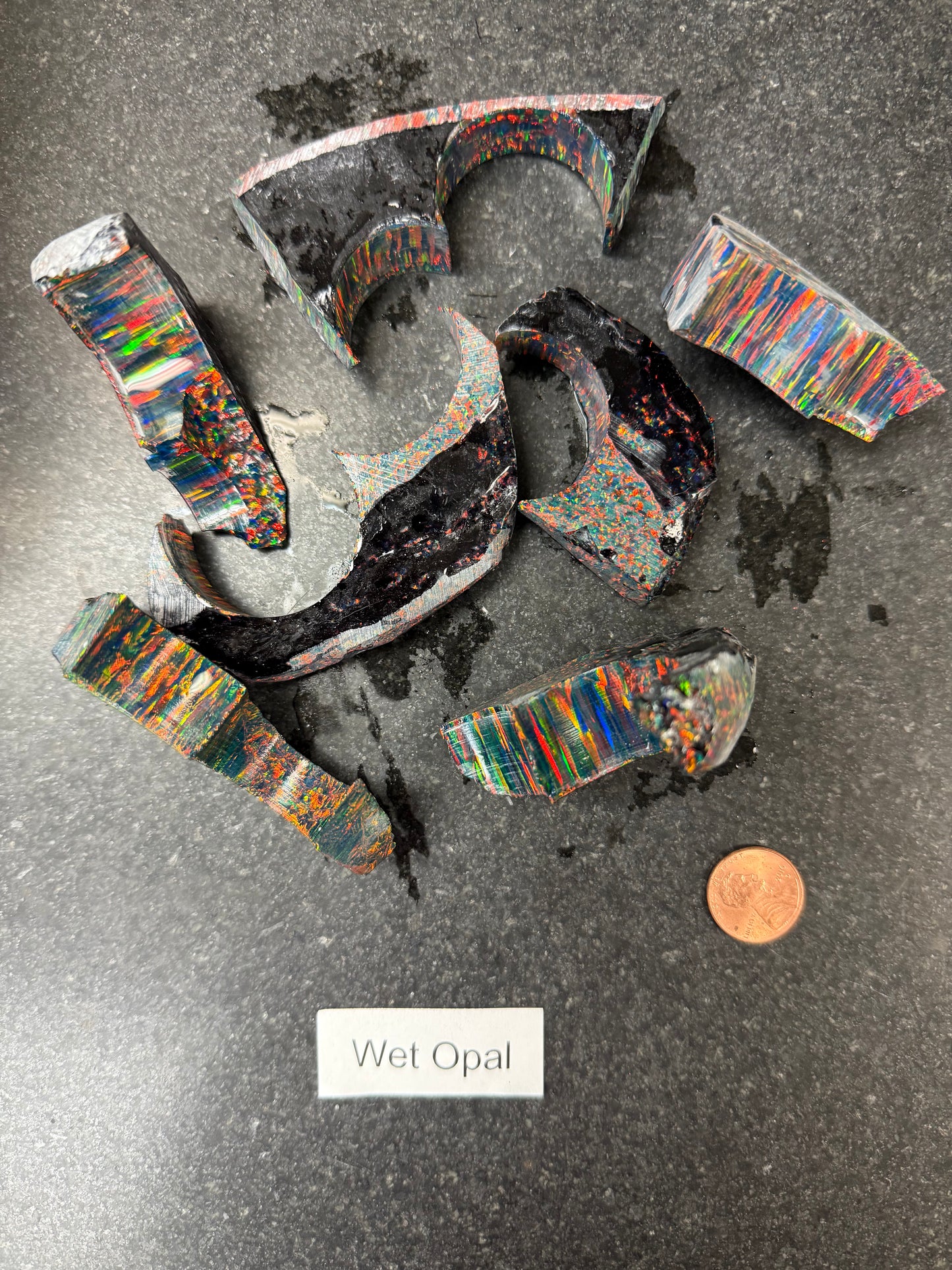 Black Fire Rough Opal Pieces - While Supplies Last