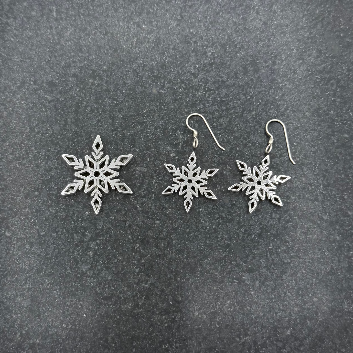 Snowflake Earrings - Sterling Silver - Patrick Adair Supplies