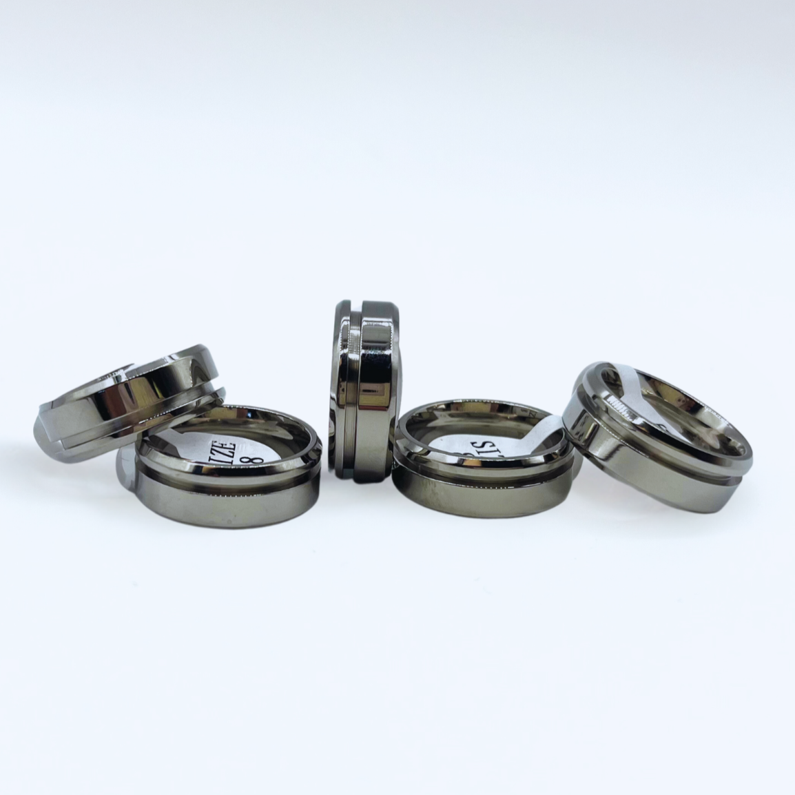 5 Pack - Tungsten Ring Blanks Offset Channel - Patrick Adair Supplies