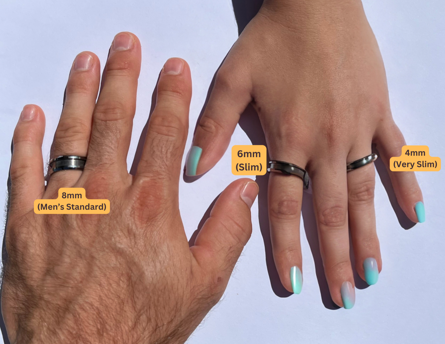 10 Pack - Hammered Tungsten Ring Blank - Patrick Adair Supplies