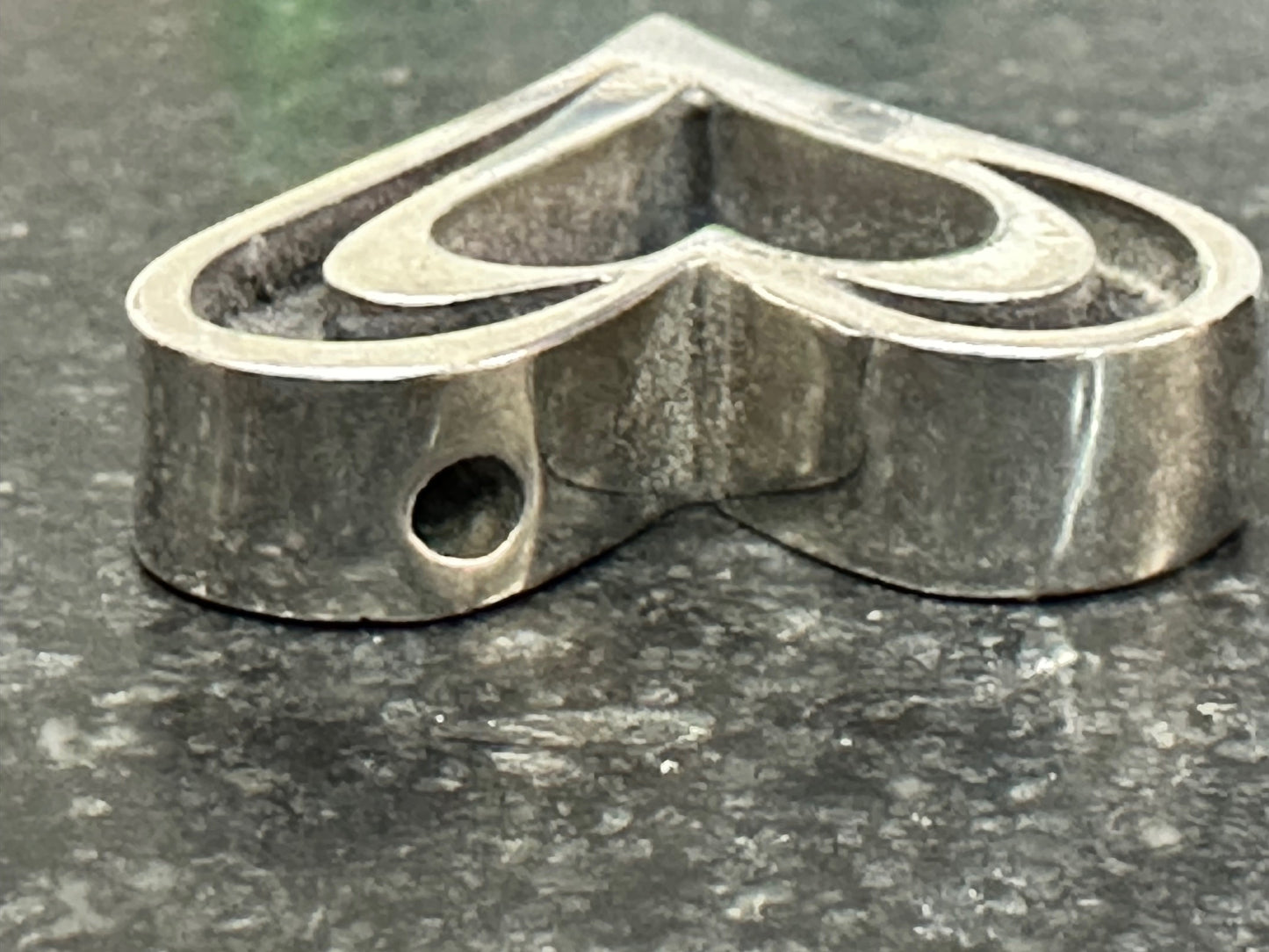 Sterling Silver Heart Pendant Blank - Large Size