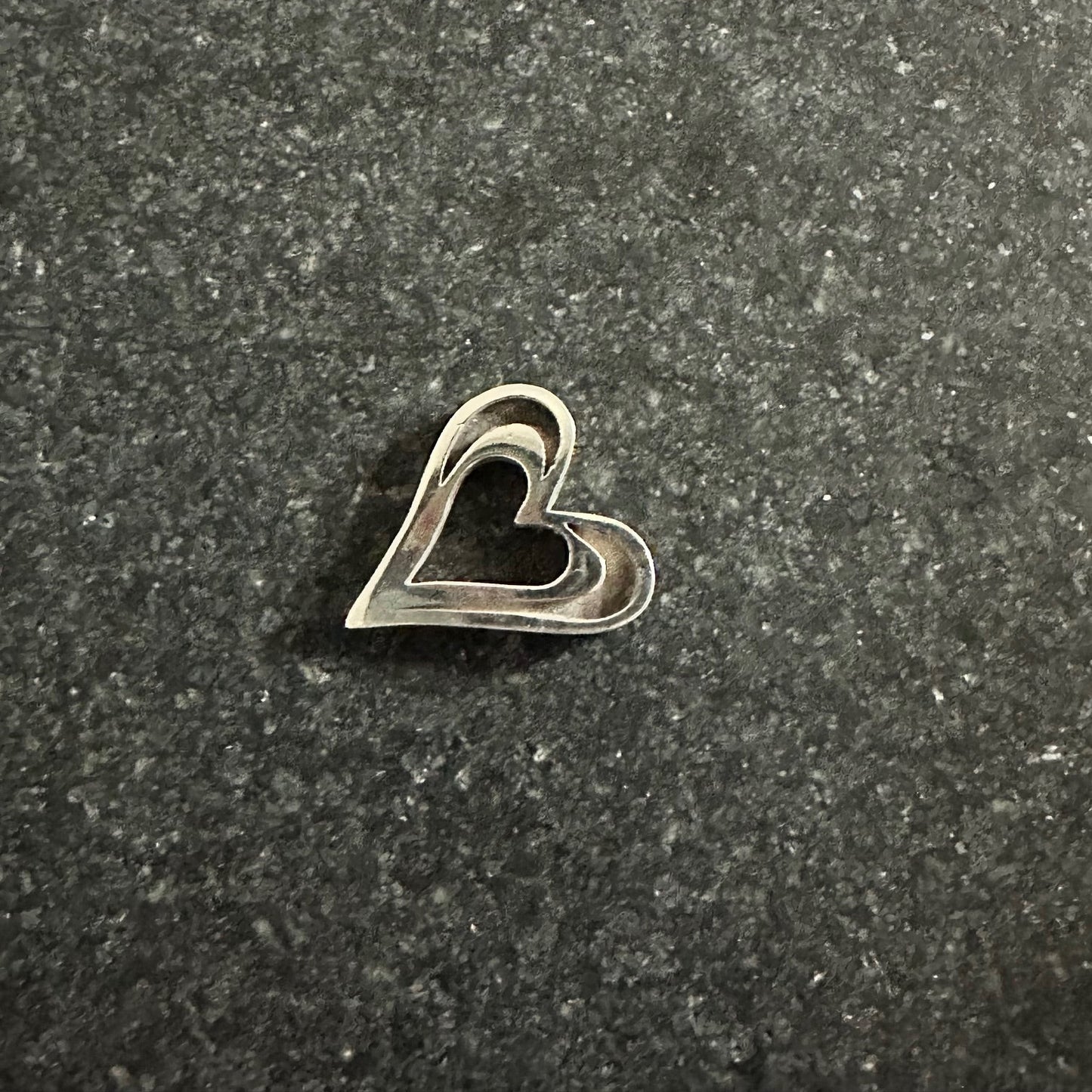 Sterling Silver Heart Pendant Blank - Small Size