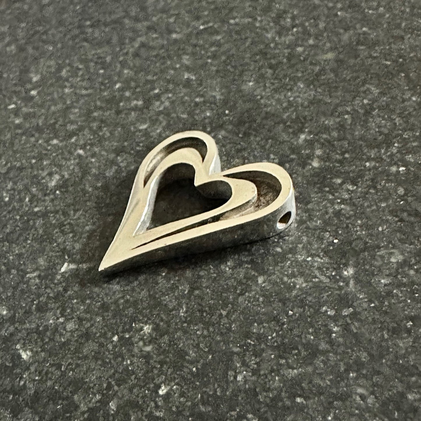 Sterling Silver Heart Pendant Blank - Medium Size