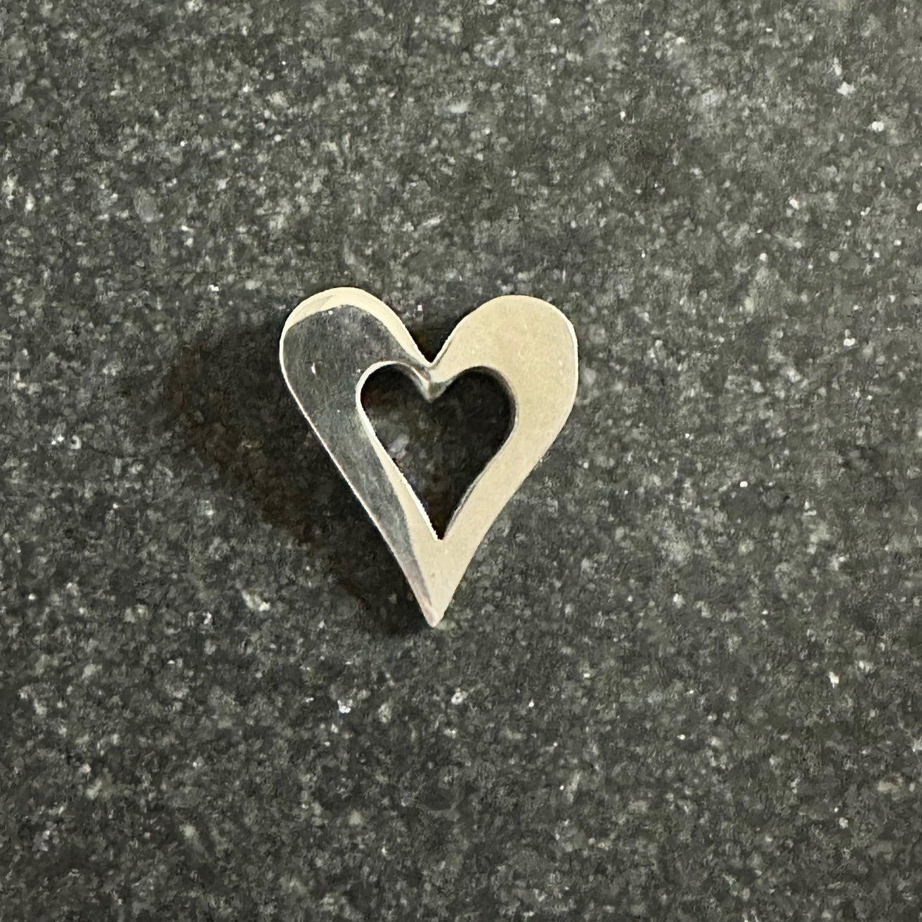 Sterling Silver Heart Pendant Blank - Medium Size