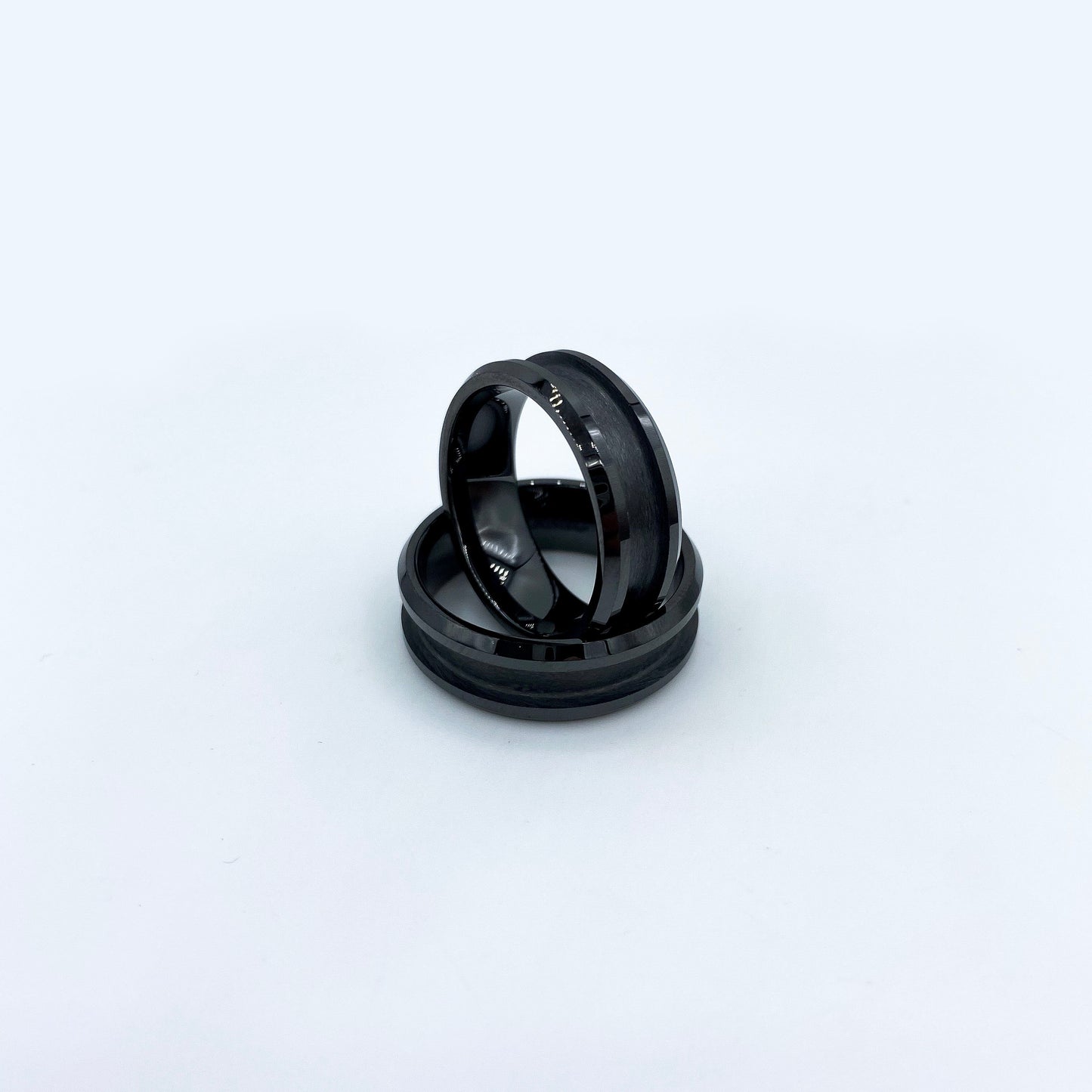 5 Pack - Black Ceramic Ring Blank - Patrick Adair Supplies