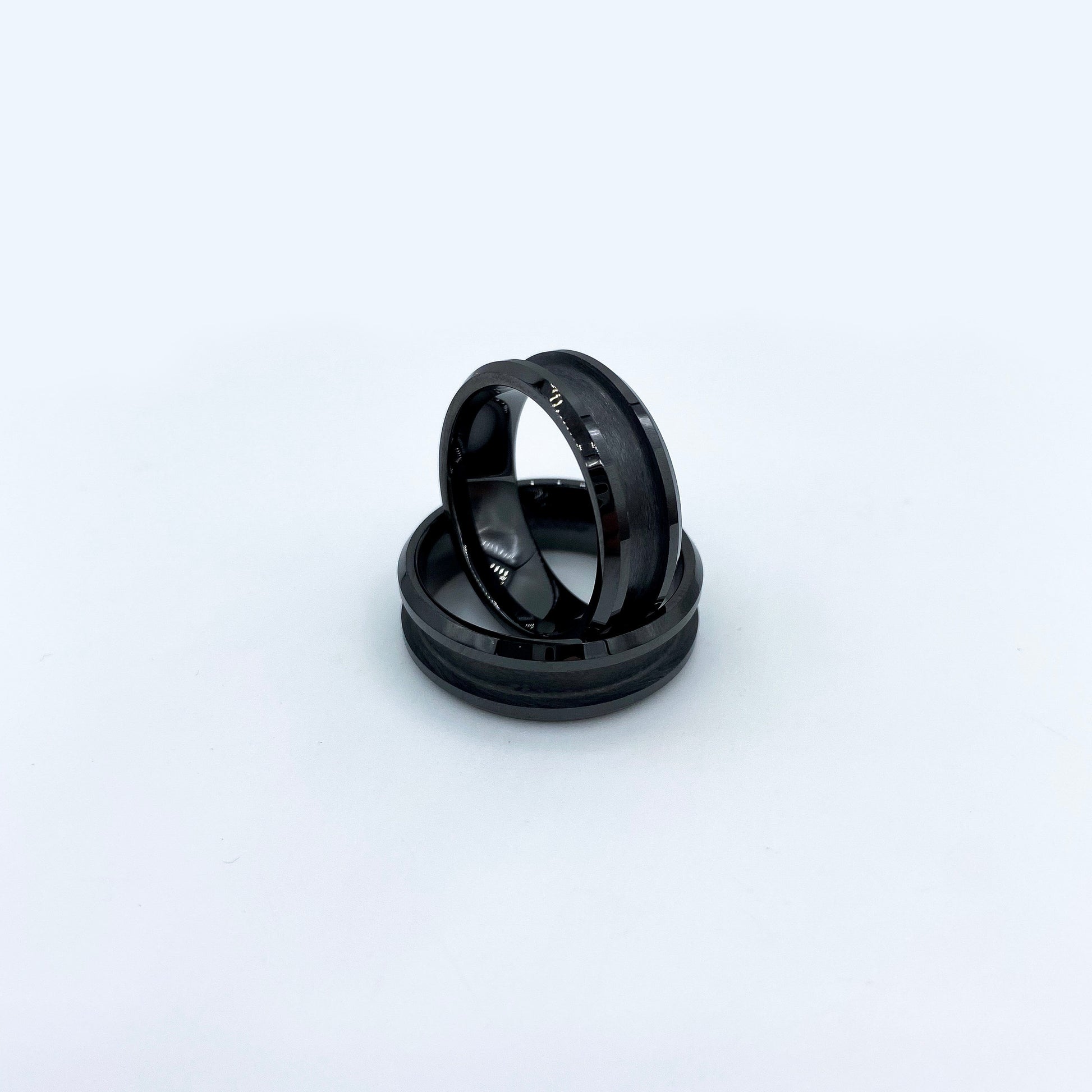 5 Pack - Black Ceramic Ring Blank - Patrick Adair Supplies