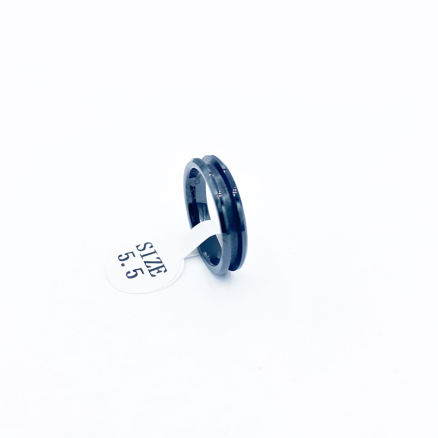 5 Pack - Black Ceramic Ring Blank - Patrick Adair Supplies