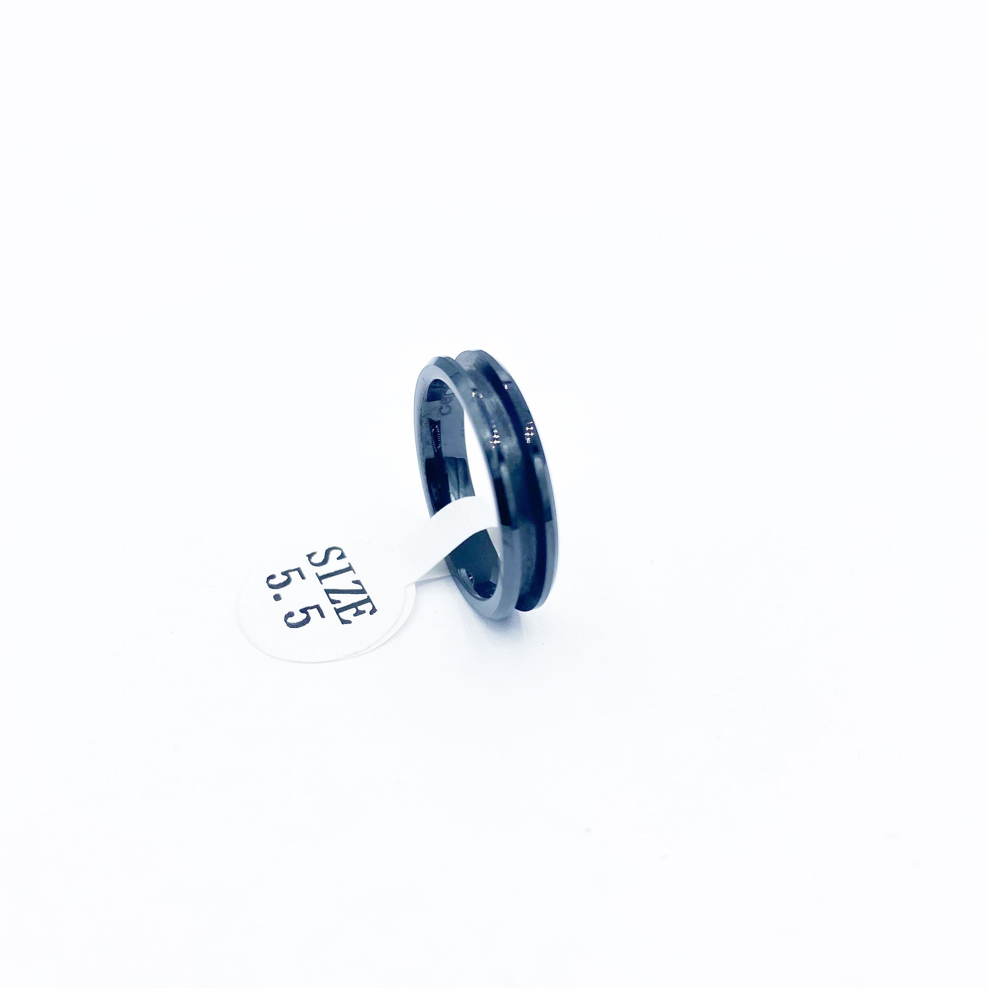 5 Pack - Black Ceramic Ring Blank - Patrick Adair Supplies
