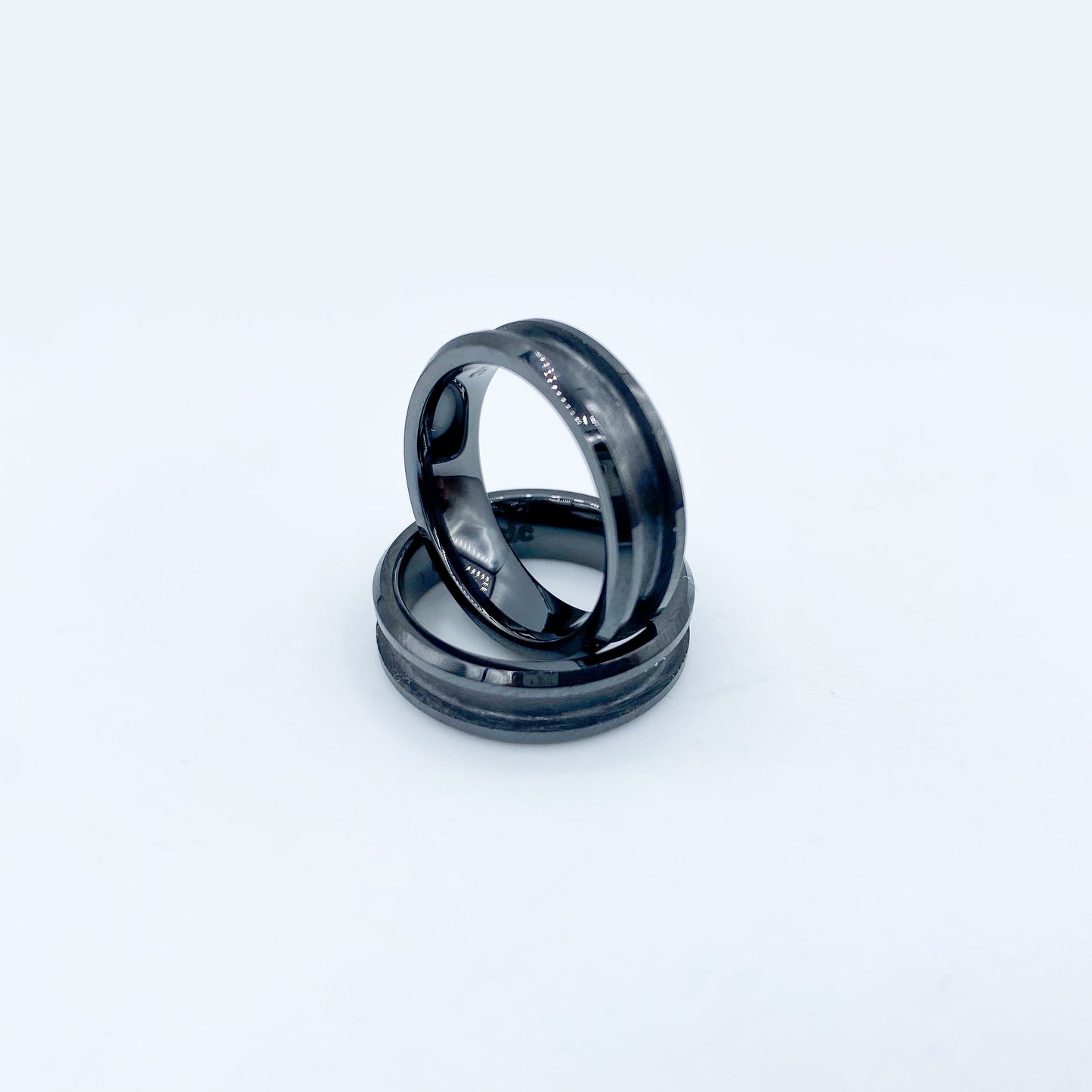 5 Pack - Black Ceramic Ring Blank - Patrick Adair Supplies