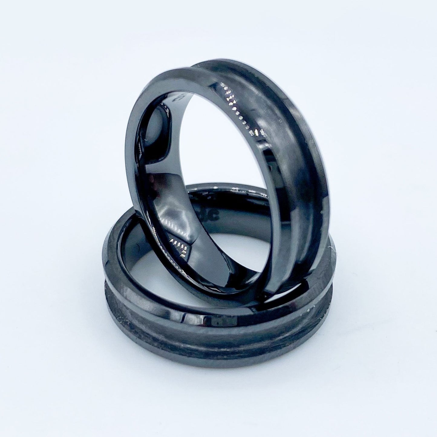 10 Pack - Black Ceramic Ring Blank - Patrick Adair Supplies