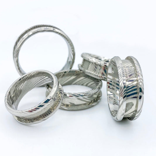 10 Pack - Damascus Ring Blank - Patrick Adair Supplies