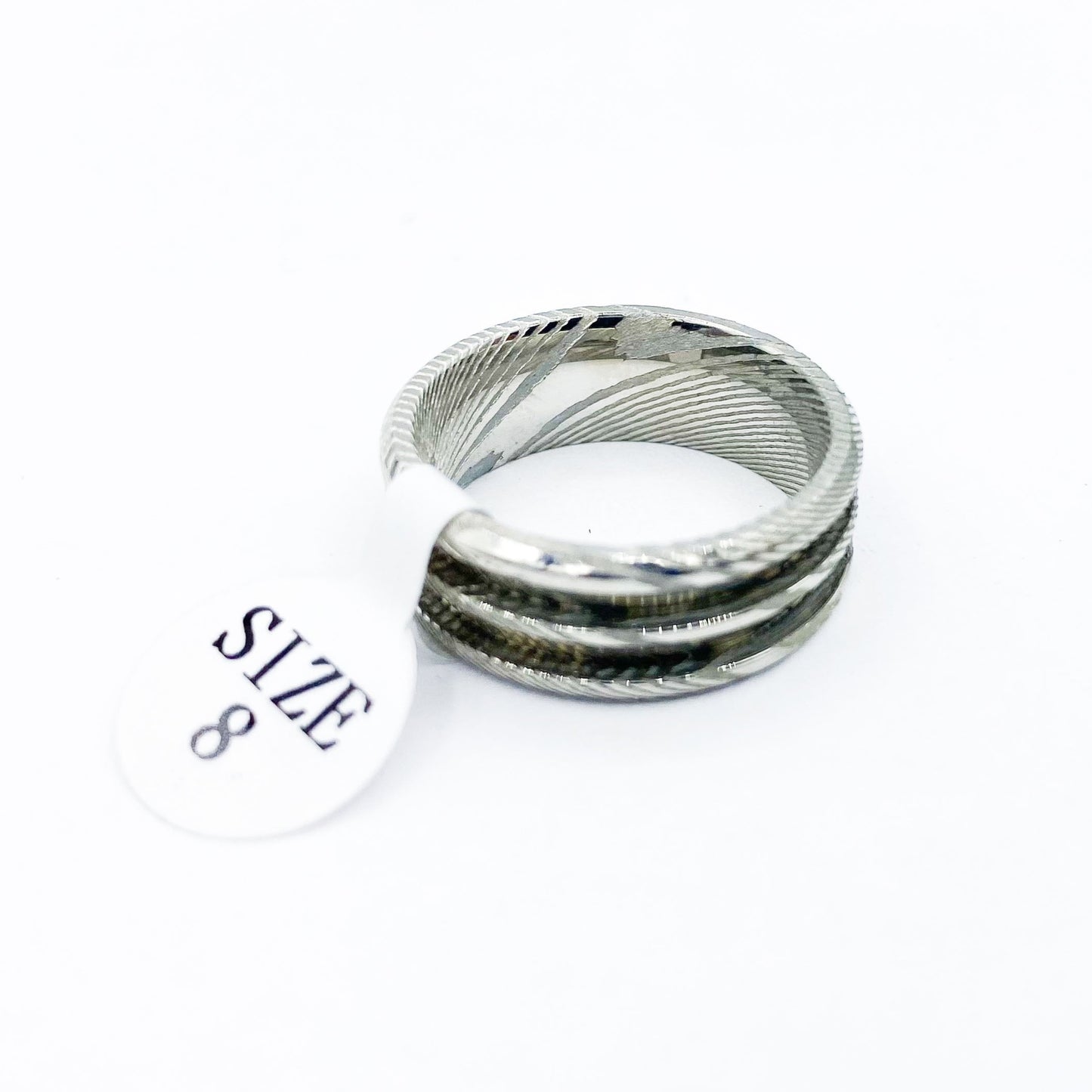 Damascus Double-Channel Ring Blanks - Patrick Adair Supplies