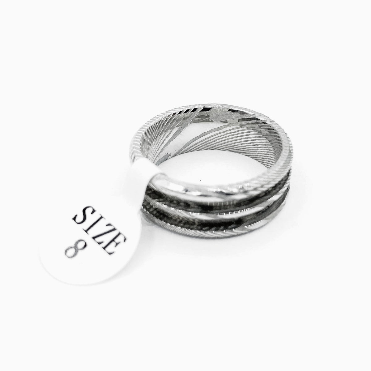 Damascus Double-Channel Ring Blanks - Patrick Adair Supplies