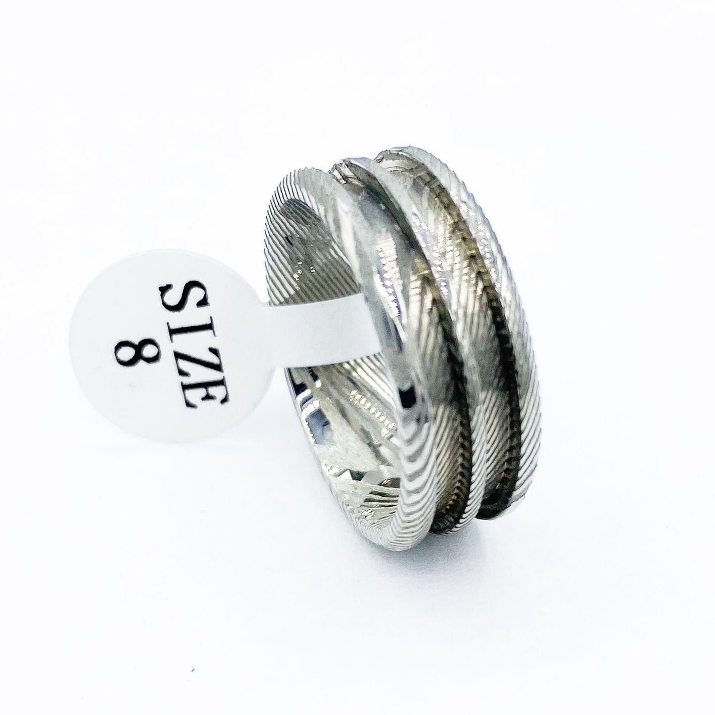 Damascus Double-Channel Ring Blanks - Patrick Adair Supplies