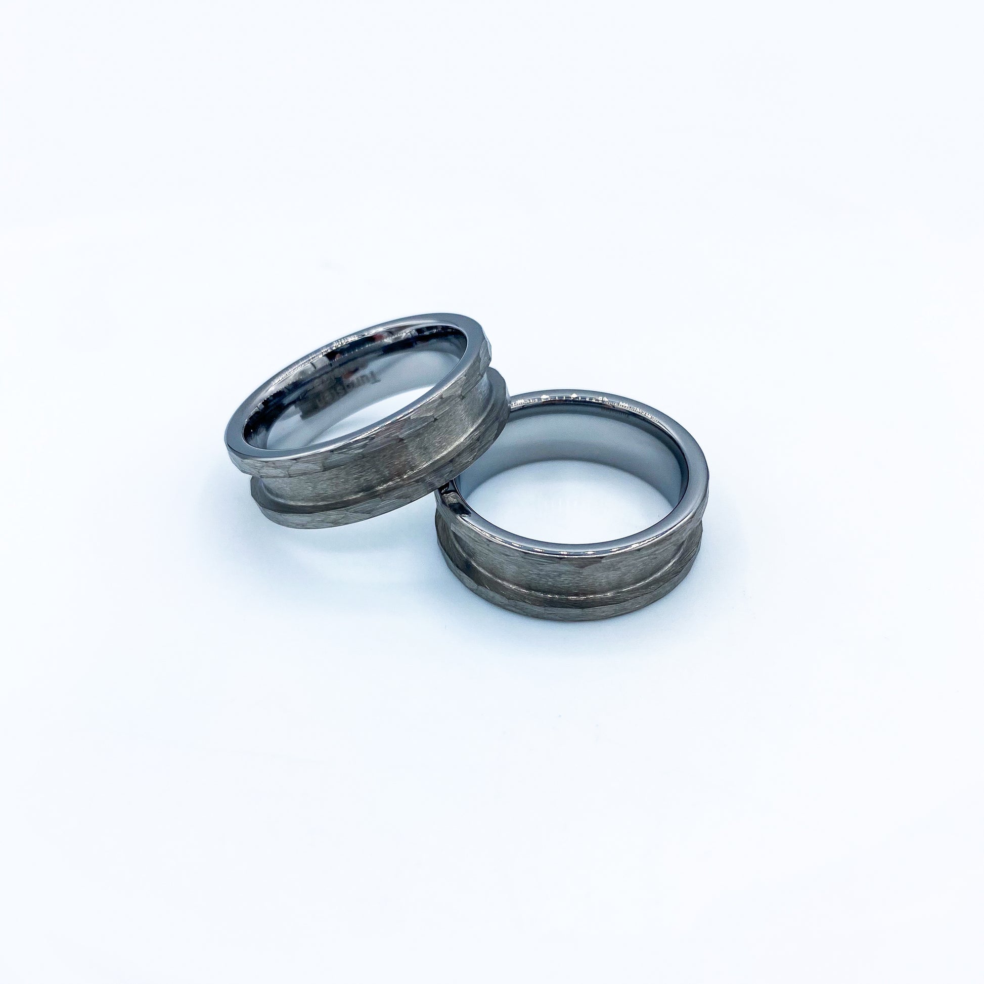 10 Pack - Hammered Tungsten Ring Blank - Patrick Adair Supplies