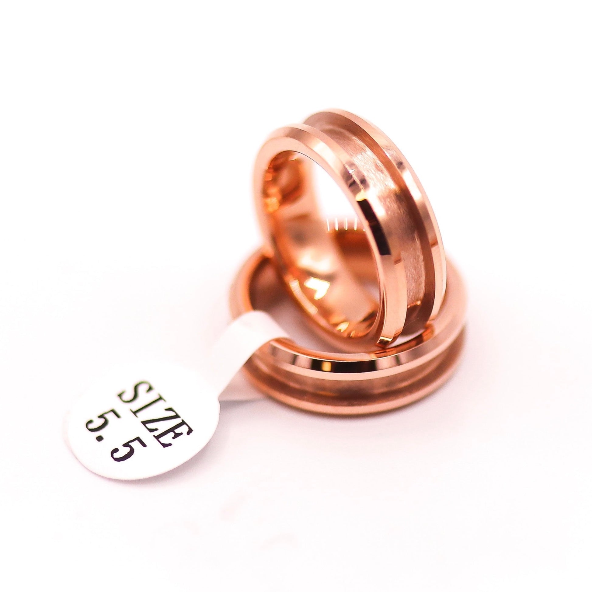 Rose Gold-Plated Tungsten Ring Blank - Patrick Adair Supplies