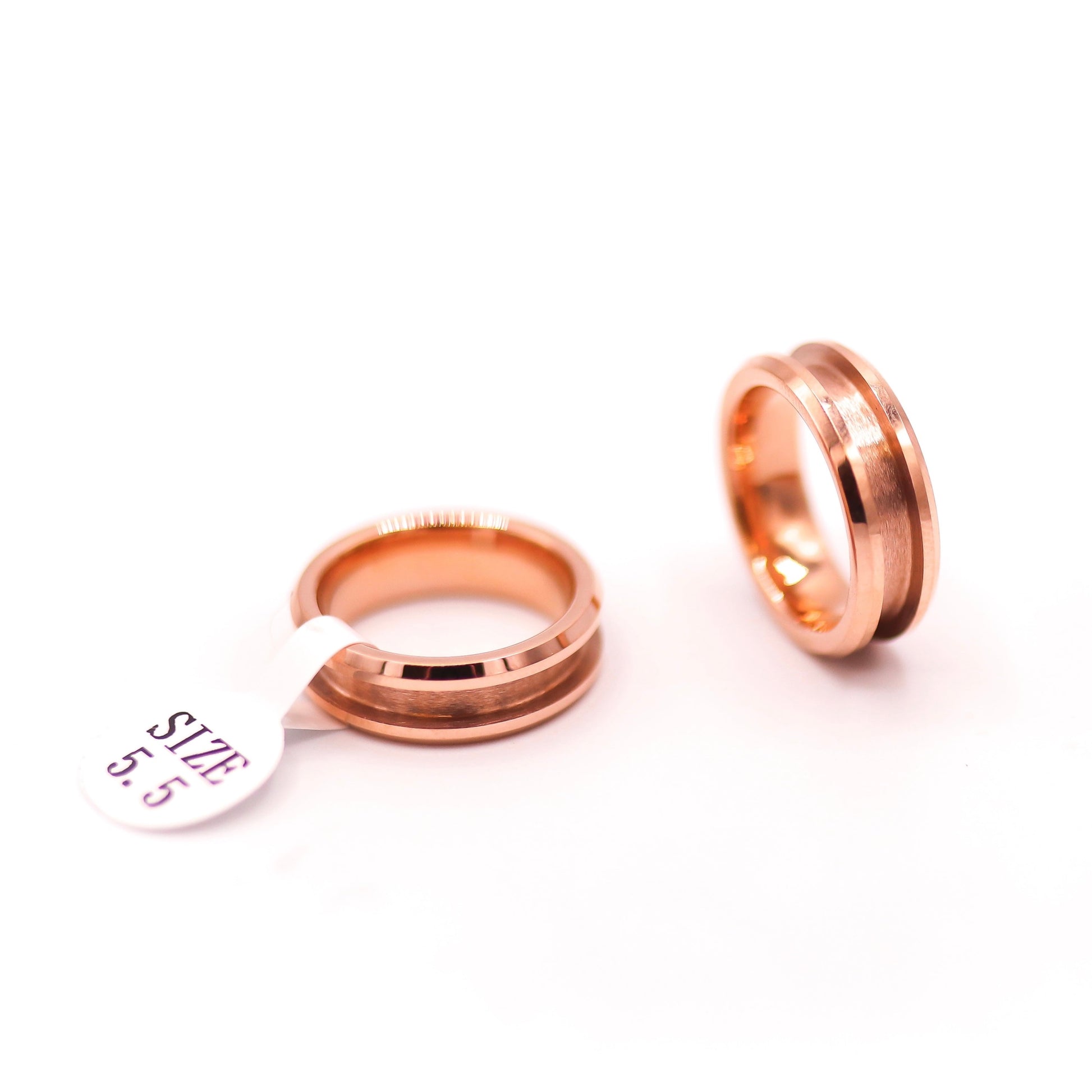 Rose Gold-Plated Tungsten Ring Blank - Patrick Adair Supplies