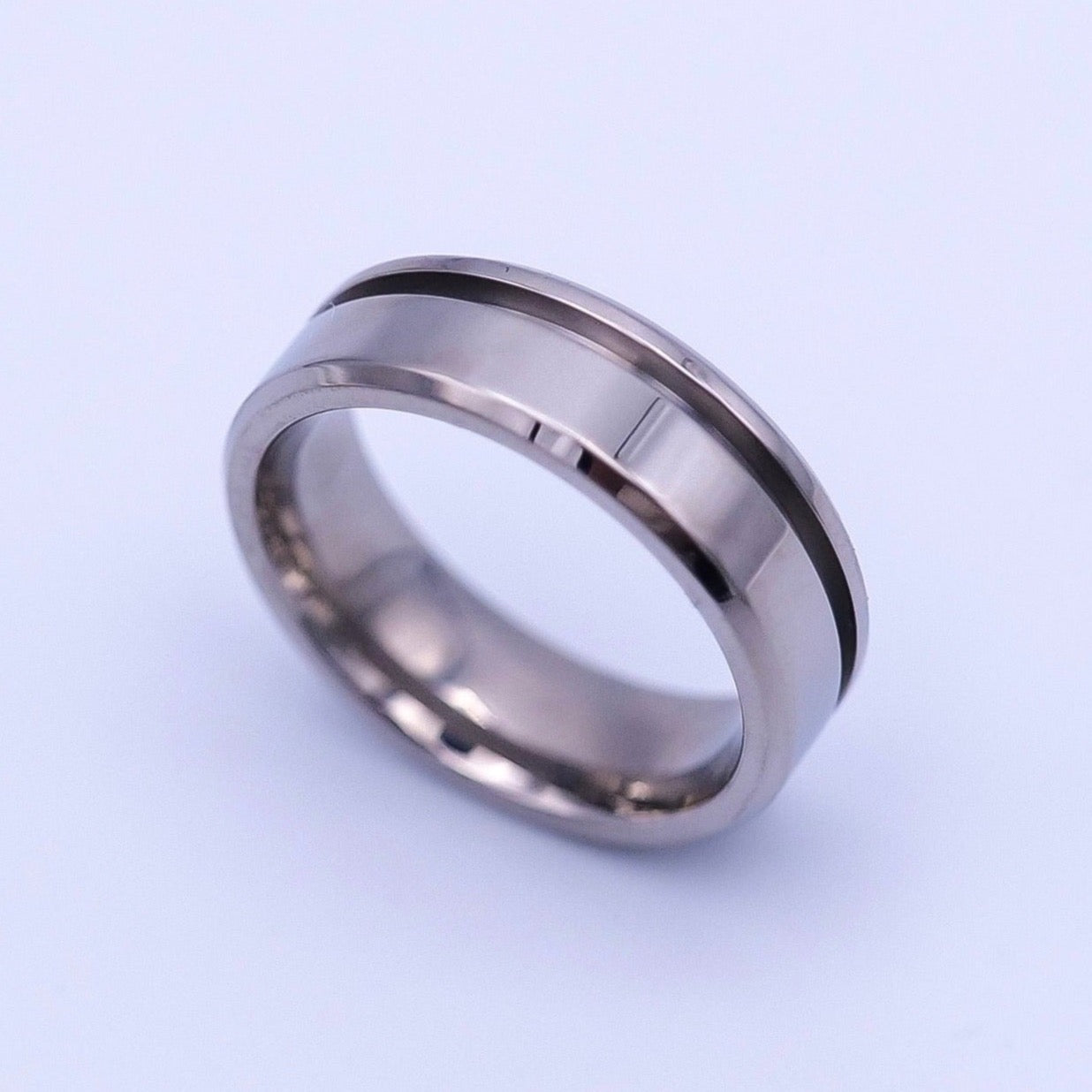 5 Pack - Tungsten Ring Blanks Offset Channel - Patrick Adair Supplies