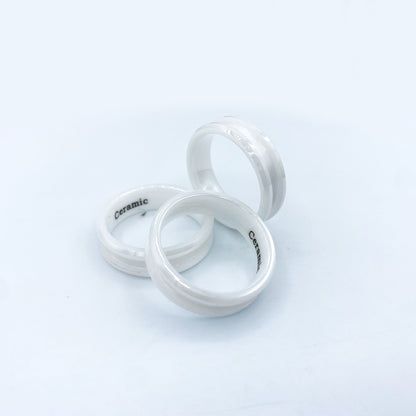 10 Pack - White Ceramic Ring Blank - Patrick Adair Supplies