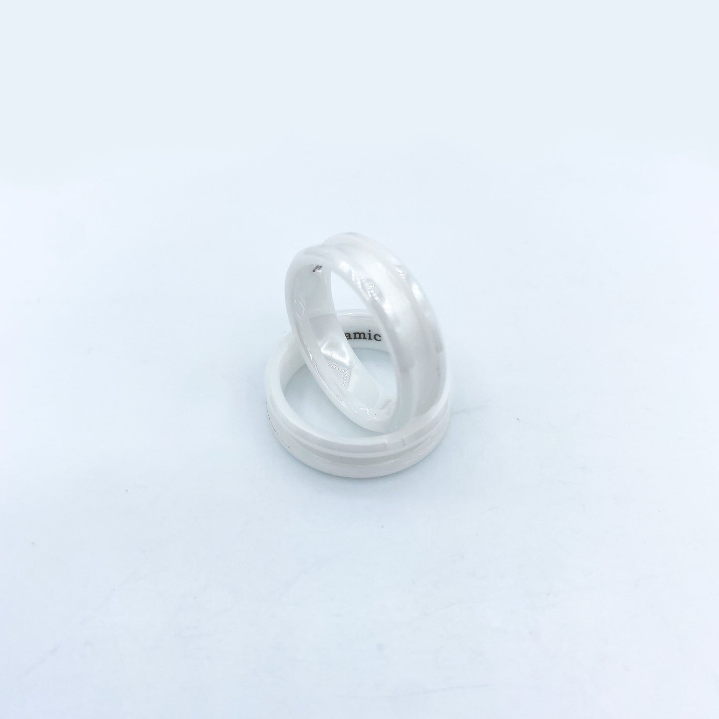 5 Pack - White Ceramic Ring Blank - Patrick Adair Supplies