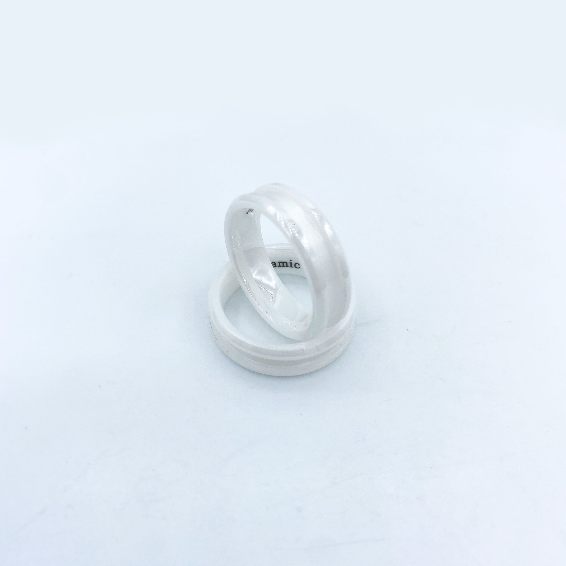 5 Pack - White Ceramic Ring Blank - Patrick Adair Supplies