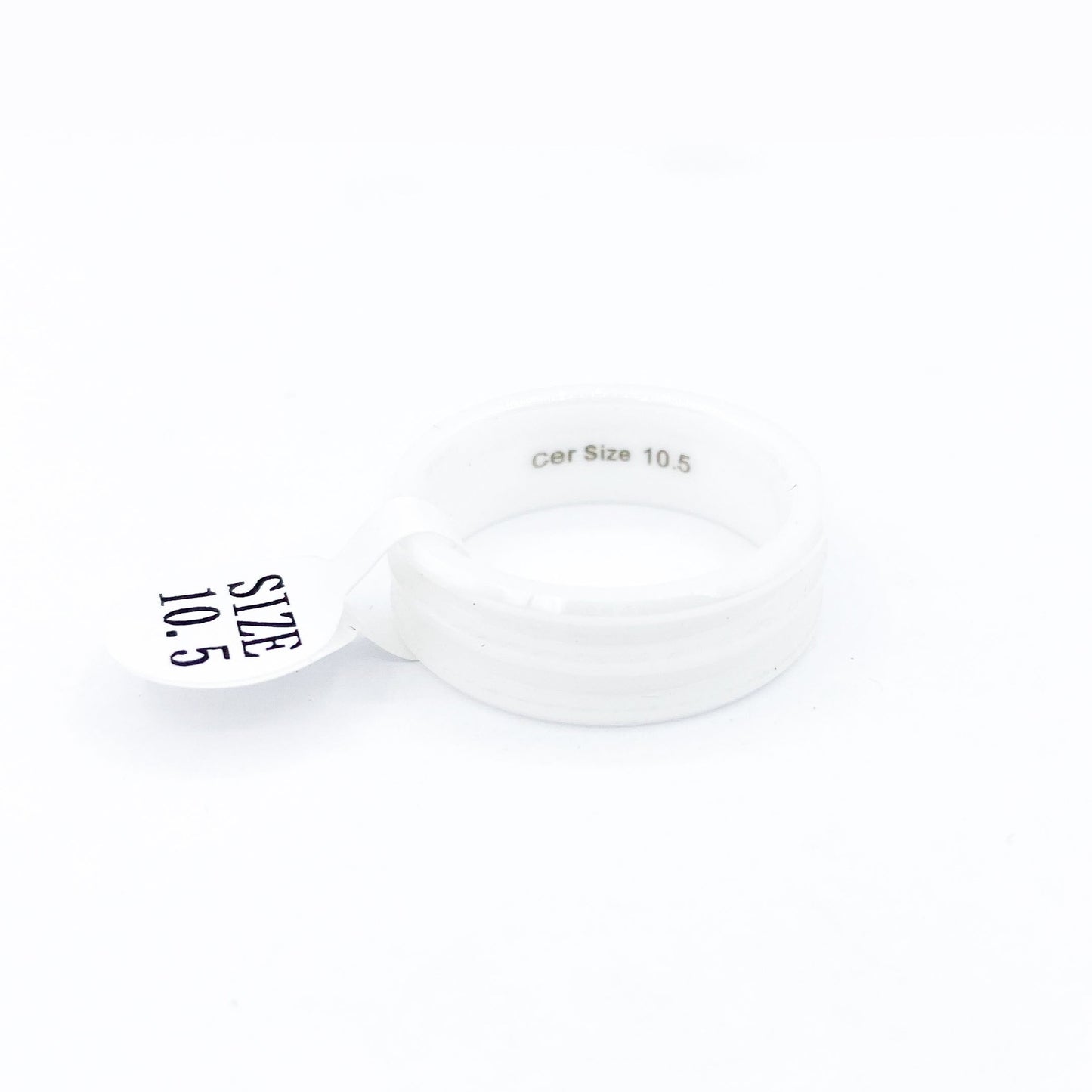 White Ceramic Double-Channel Ring Blanks - Patrick Adair Supplies