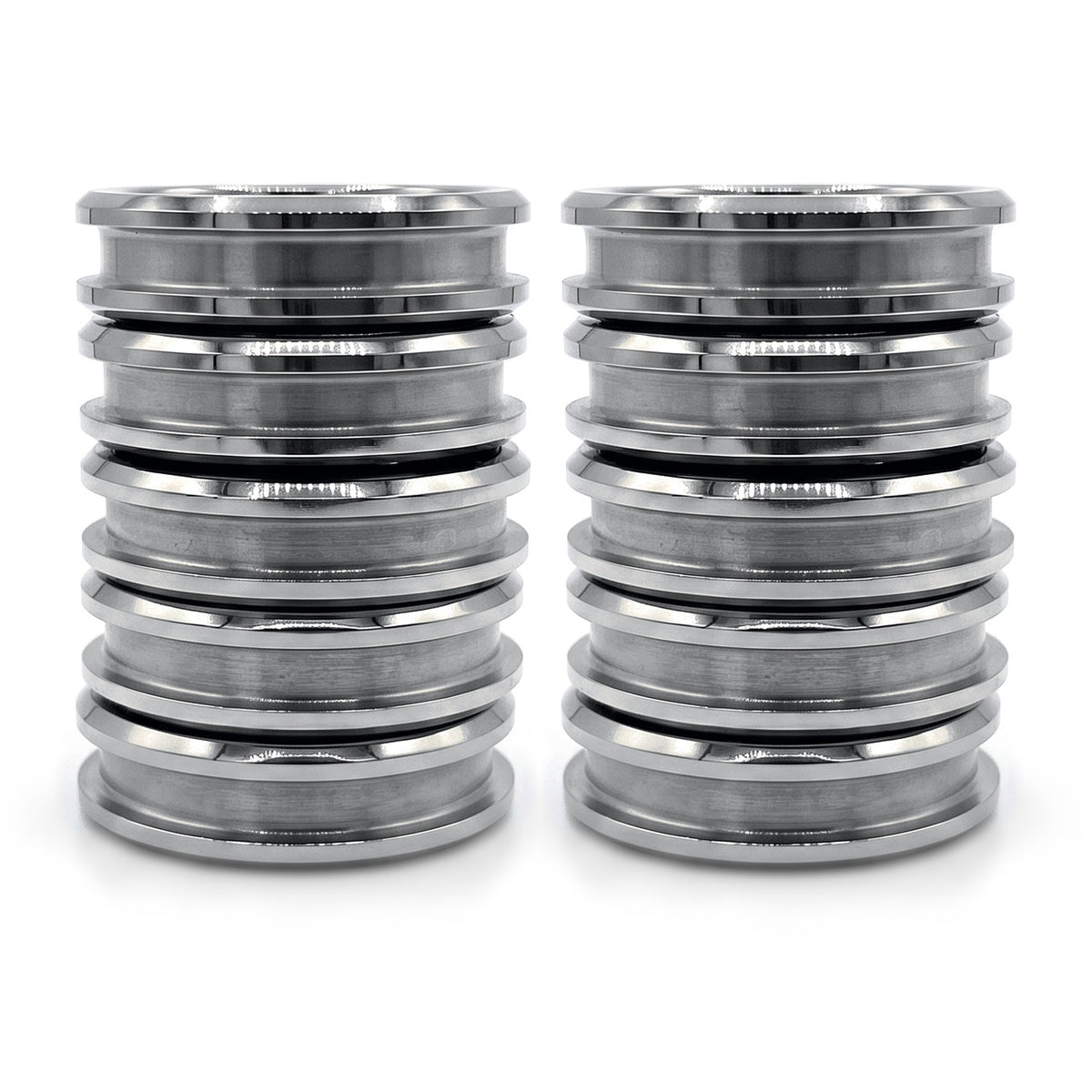 10 Pack - Tungsten Ring Blank, stacked
