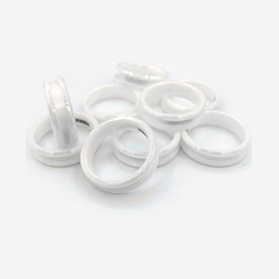 10 Pack - White Ceramic Ring Blank