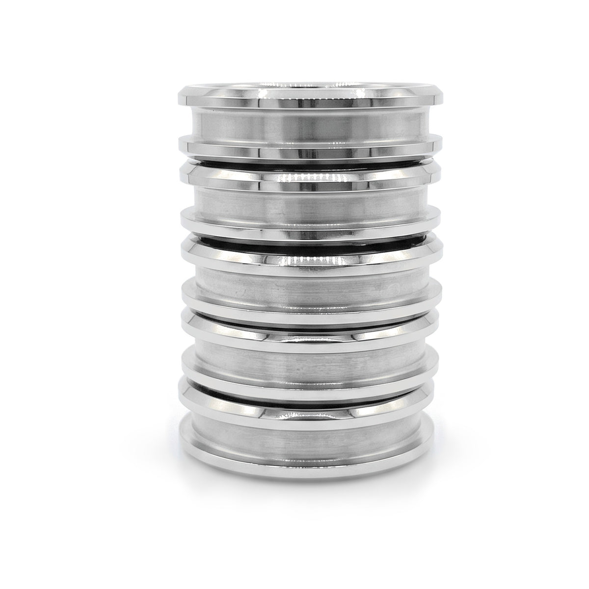 5 Pack - Cobalt Chromium Ring Blank, stacked