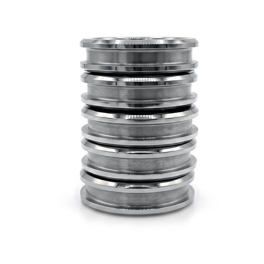 5 Pack - Tungsten Ring Blank, stacked