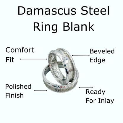 Damascus Steel Ring Blank - Patrick Adair Supplies