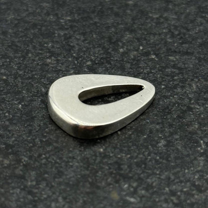 Sterling Silver Rounded Teardrop Pendant Blank