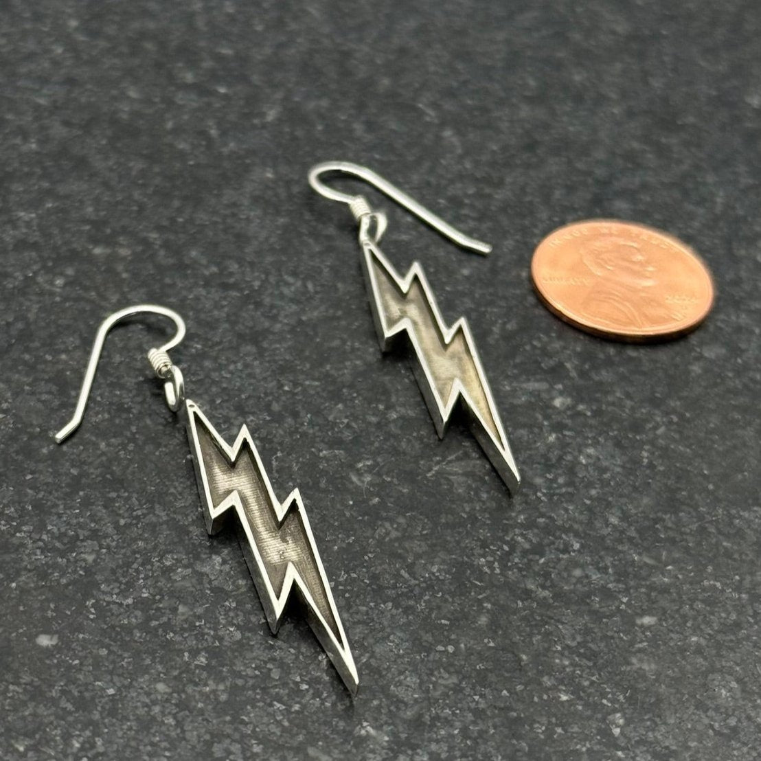 Sterling Silver Lightning Bolt Earring Blanks