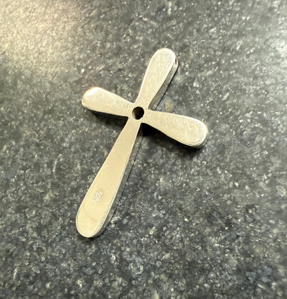 Rounded Cross Pendant - Sterling Silver