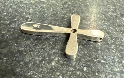 Rounded Cross Pendant - Sterling Silver