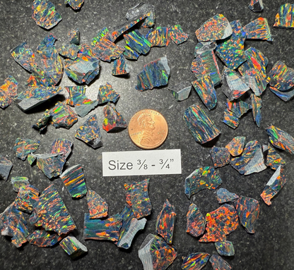 Black Fire Rough Opal Pieces - While Supplies Last