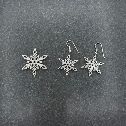 Snowflake Earrings - Sterling Silver - Patrick Adair Supplies