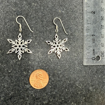 Snowflake Earrings - Sterling Silver - Patrick Adair Supplies