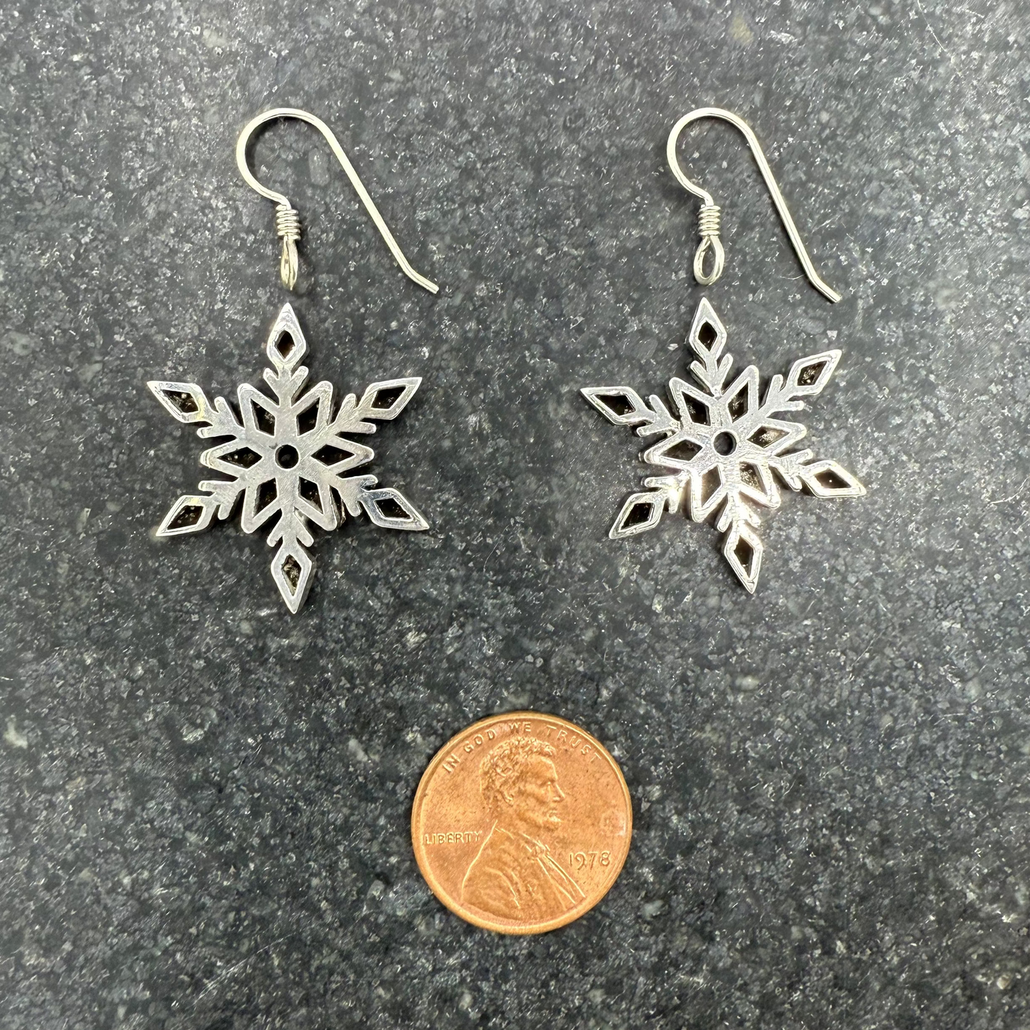 Snowflake Earrings - Sterling Silver - Patrick Adair Supplies