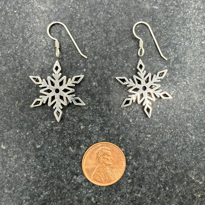 Snowflake Earrings - Sterling Silver - Patrick Adair Supplies