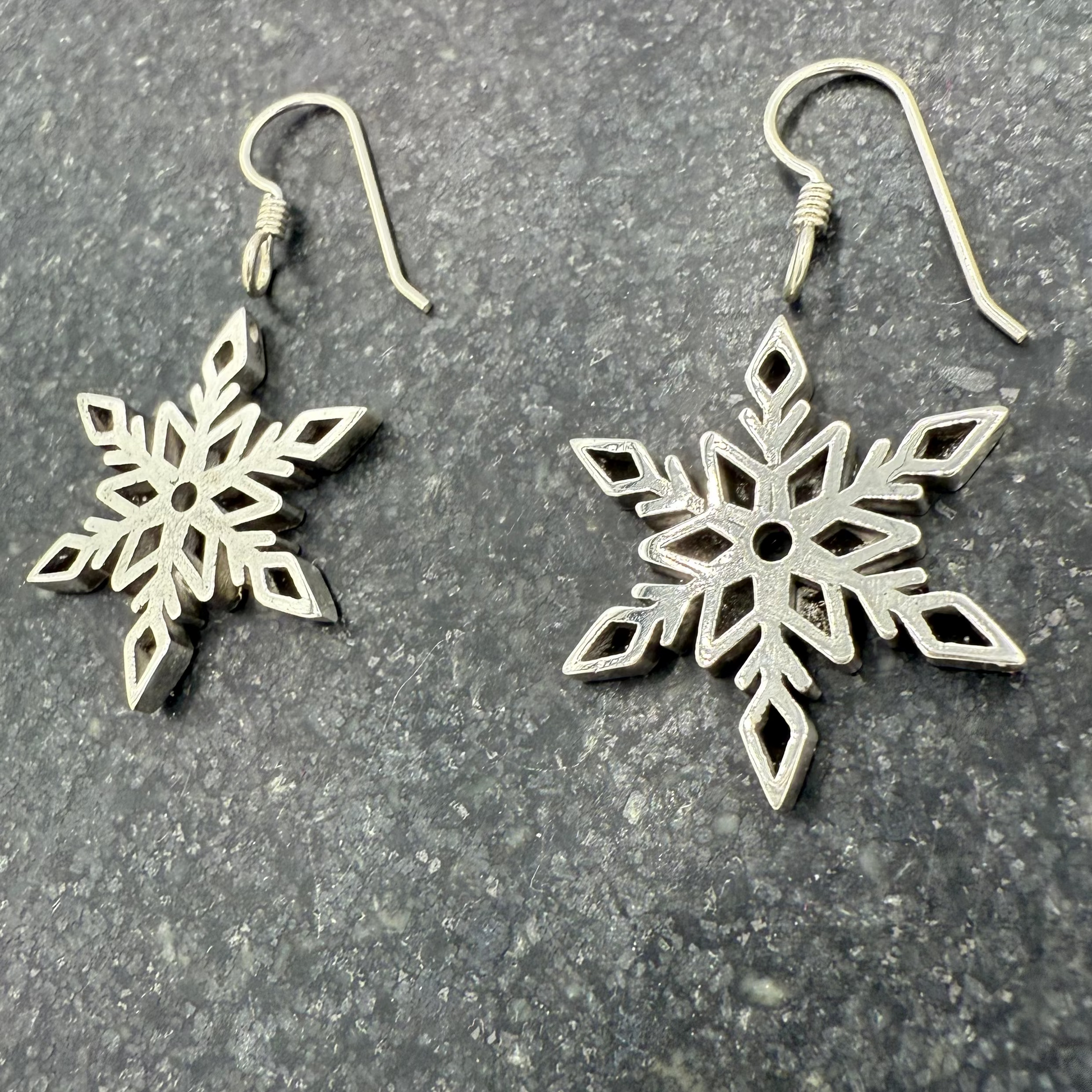 Snowflake Earrings - Sterling Silver - Patrick Adair Supplies