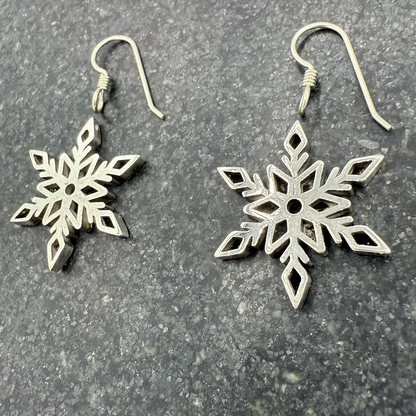 Snowflake Earrings - Sterling Silver - Patrick Adair Supplies