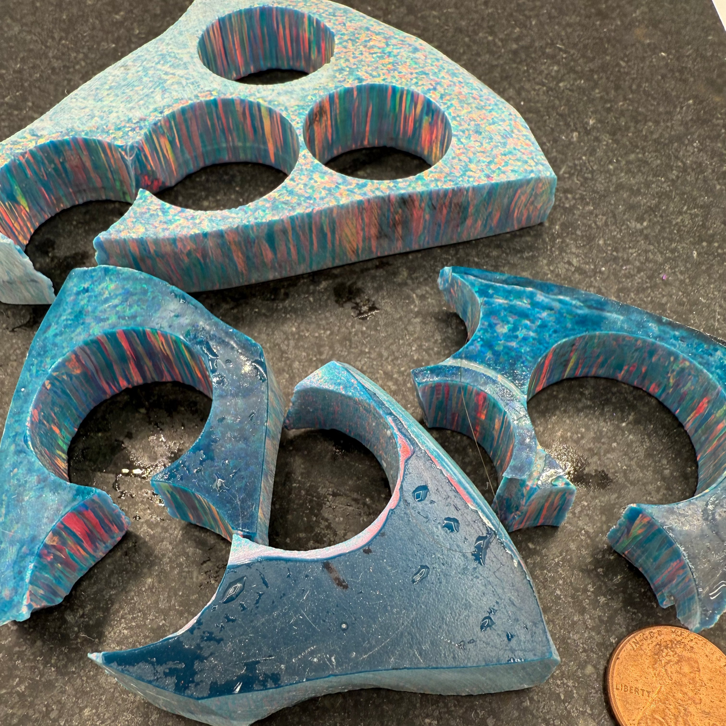 Blue Fire Rough Opal Pieces - While Supplies Last