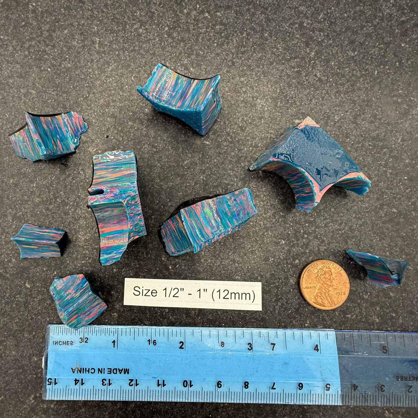 Blue Fire Rough Opal Pieces - While Supplies Last