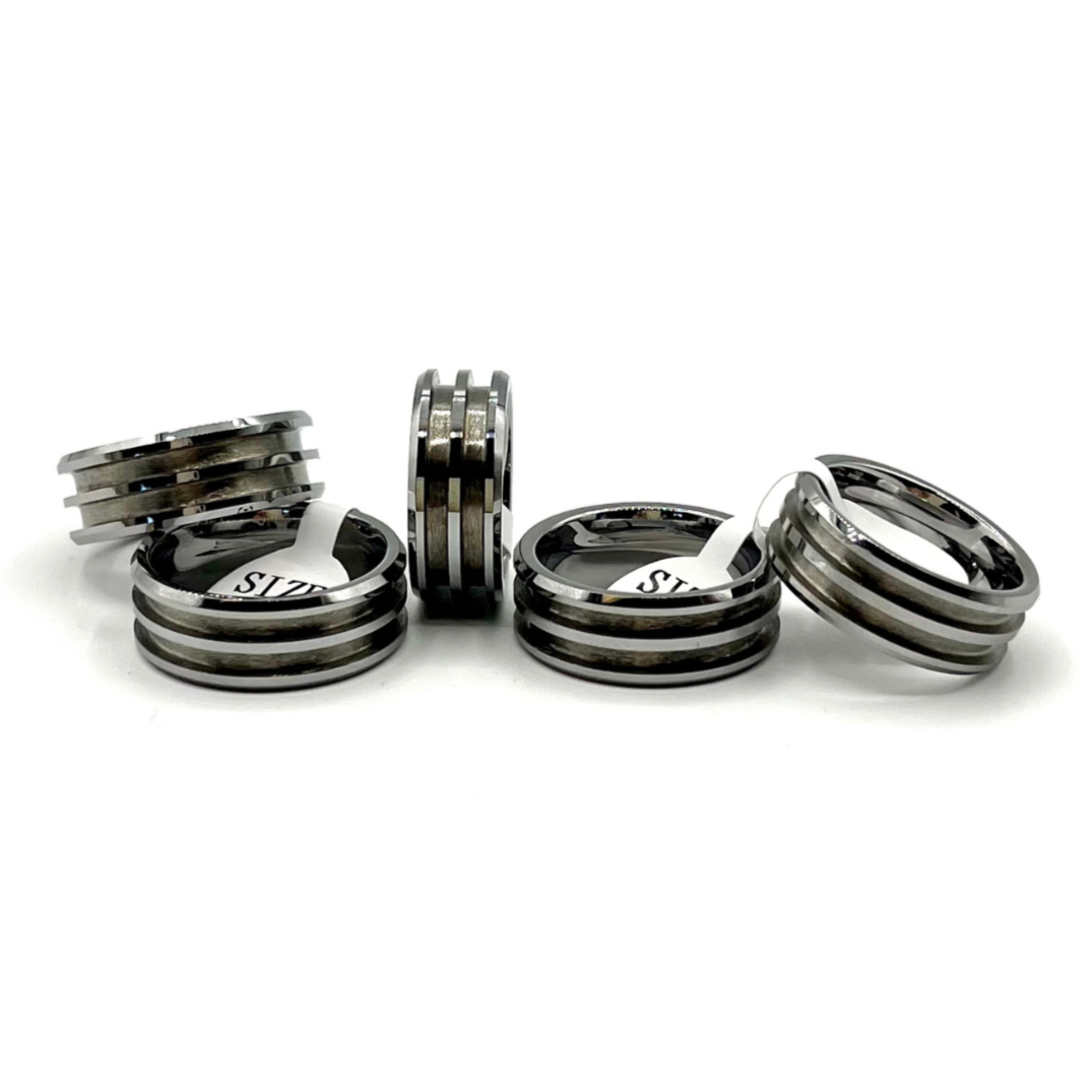 Tungsten Double-Channel Ring Blanks - Patrick Adair Supplies
