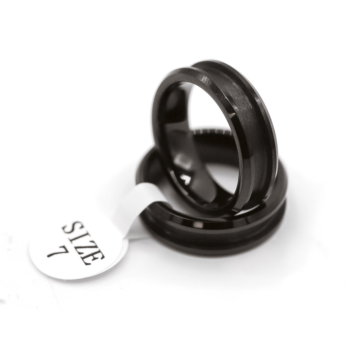 Black-Plated Tungsten Ring Blank